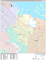 Mountain View Wall Map Premium Style 2026